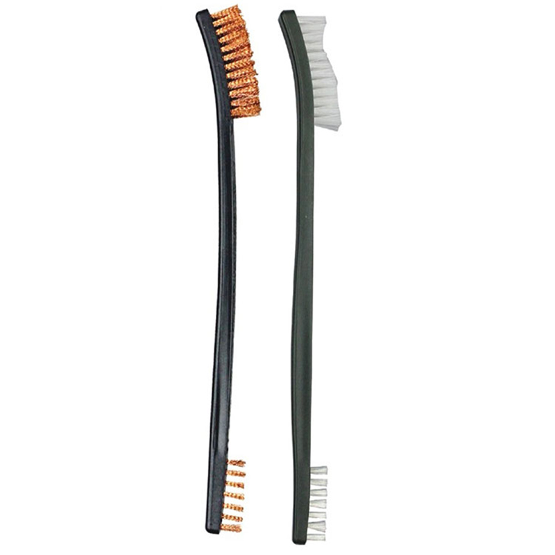 Dviejų galų pistoletų valymo rankinio šepečio žalvario laidai