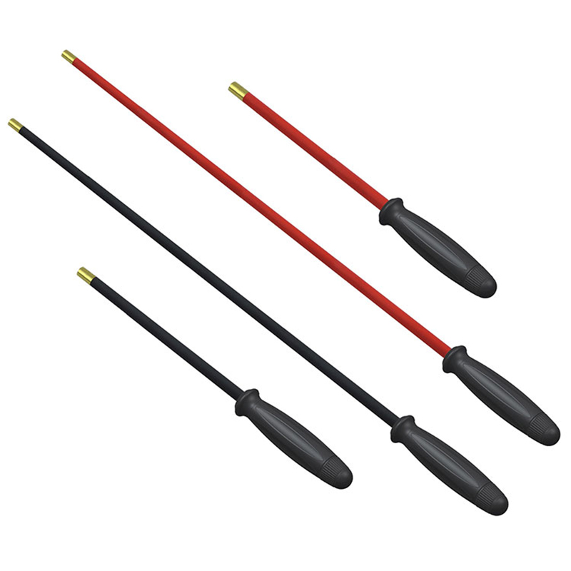 Plastikinės rankenos greitai besisukantis PVC plieno ginklo valymo strypas
