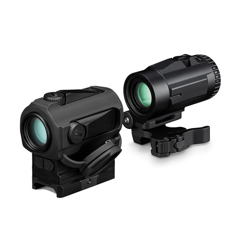 Taktiniai 3X didintuvai Optika Medžiokliniai taikikliai Raudonojo taško taikikliai su QD laikikliu, skirti 20 mm šautuvo bėgeliui